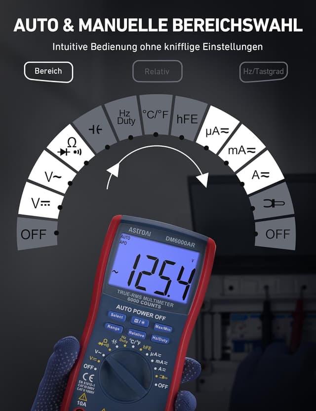 Detalle 2 de AstroAI Digital Multimeter 6000 Counts