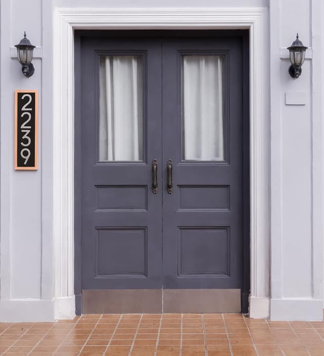 Detalle 2 de Numero civico 12,5 cm argento in alluminio