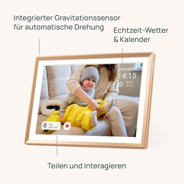 Thumbnail 6 de ARZOPA D14 14 Zoll Metall Digitaler Bilderrahmen mit Touchscreen & kostenlosem Cloud Storage