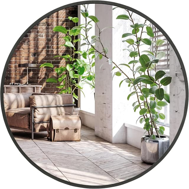 Detalle 2 de Americanflat 81 cm - Espejo Redondo de Pared 🪞 Decorativo y Portátil
