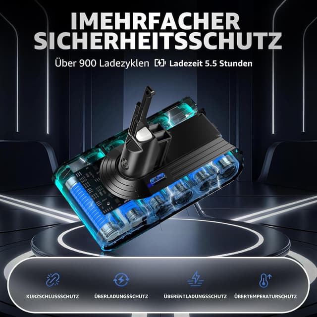 Detalle de EGR V8 Ersatzakku für Dyson SV10