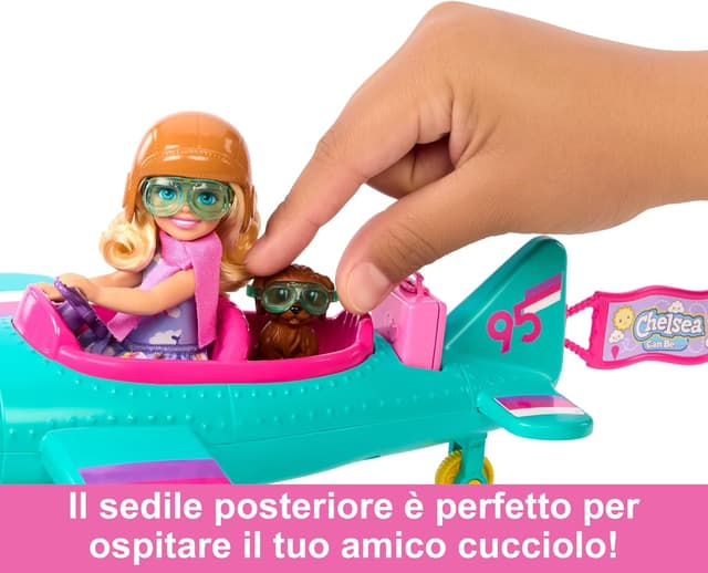 Detalle de Barbie Chelsea Pilota HTK38 playset aereo 2 posti