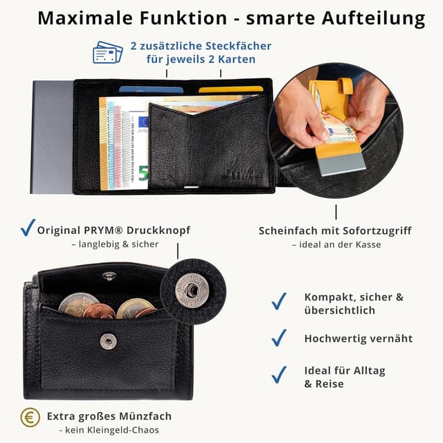 Detalle 2 de SecWal Slim Wallet mit 6 Karten RFID