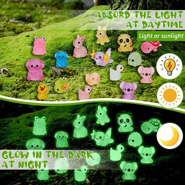 Thumbnail 3 de gyoyede 150pcs Luminous Mini Resin Animals 150pc set