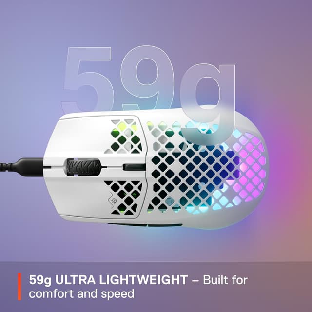 Thumbnail 4 de SteelSeries Aerox 3 Holey RGB Mouse