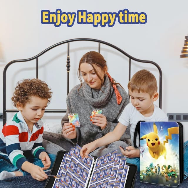 Thumbnail 6 de HazyZany Sammelkarten-Album mit 3-Ring-Design, wasserdichtem PU & 50 9-Pocket-Blättern (bis zu 900 Karten)