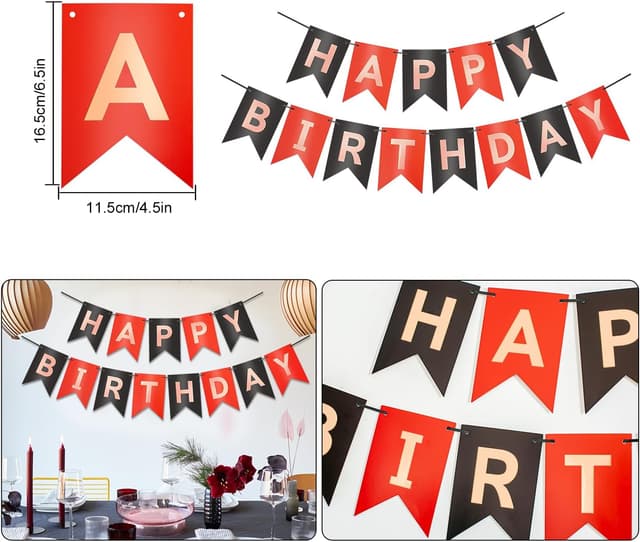 Thumbnail 3 de Rot Geburtstagsdeko 45 Jahr Luftballons đ