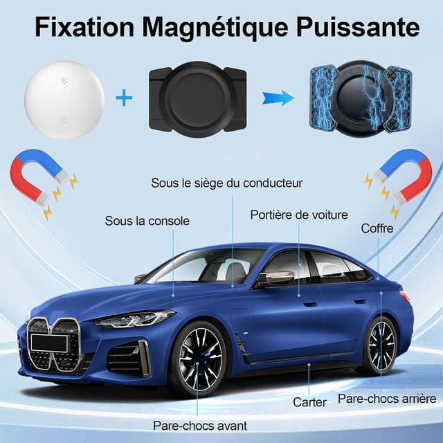 Detalle 2 de Smart GPS Traceur — traceur GPS avec alarme à distance et localisation via Bluetooth (IPX6)