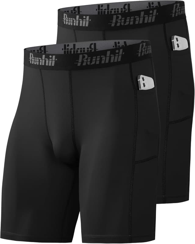 Detalle de Runhit Herren Kompressionsshorts 1 oder 2er Pack