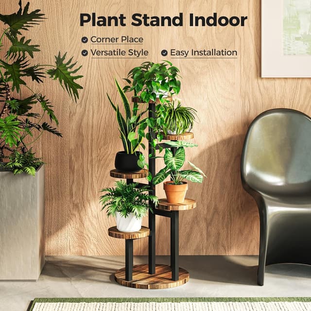 Detalle de Bamworld 5 Tier Plant Stand corner shelf