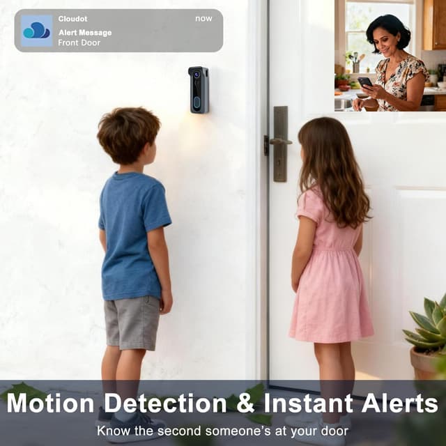 Detalle 2 de KAMEP Doorbell Camera 2K HD wireless