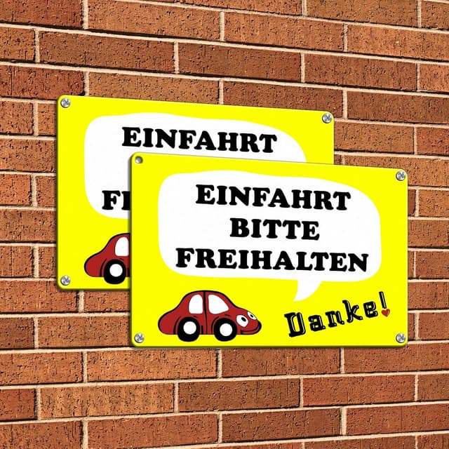 Thumbnail 6 de Goodvian Einfahrt Schild 20x30 cm Gelb Reflektierend