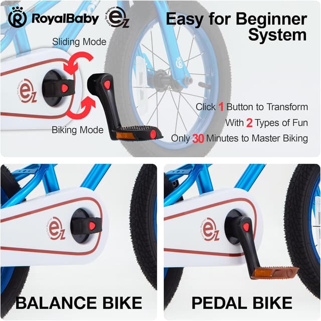 Thumbnail 4 de RoyalBaby Terra EZ Balance-to-Pedal Bike 14"