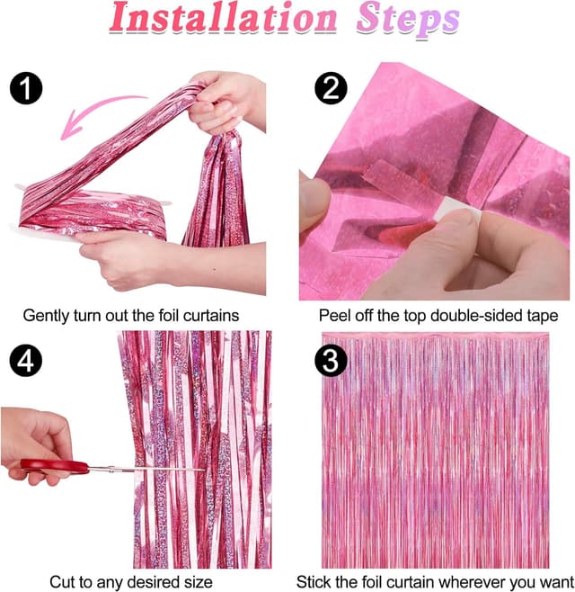 Thumbnail 2 de Glitter Pink Backdrop 3.28x7.05 FT