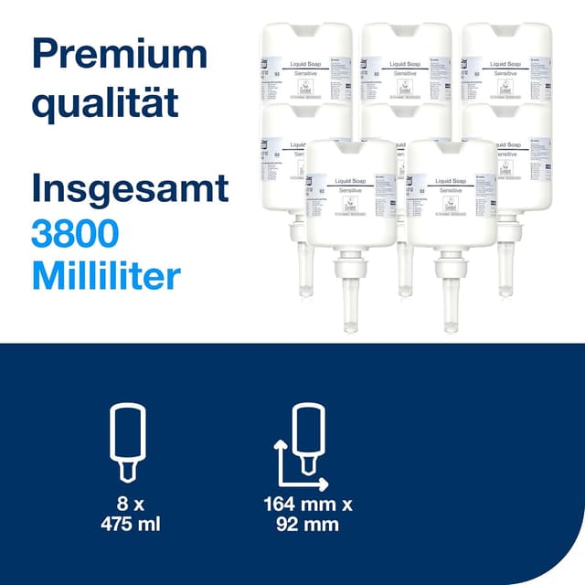 Detalle 2 de Tork Sensitive Hand Mini Flüssigseife S2 8 × 475 ml