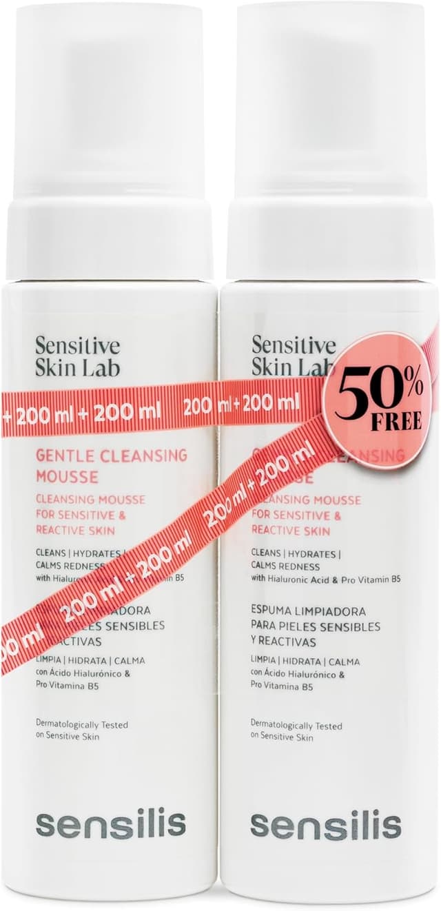 Detalle de Sensilis Gentle Cleansing Mousse 2 x 200 ml — espuma calmante para pieles sensibles