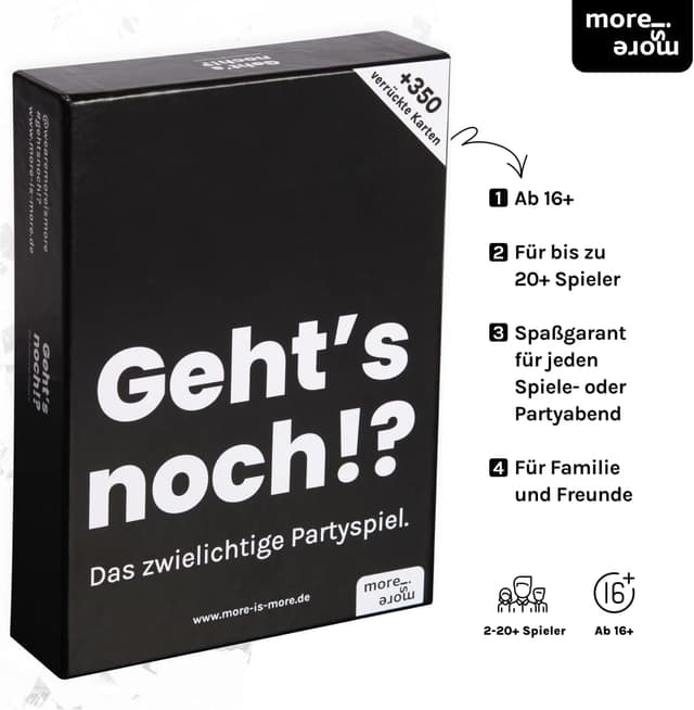 Thumbnail 3 de more is more Geht's noch!? Partyspiel 380 Karten 🎲