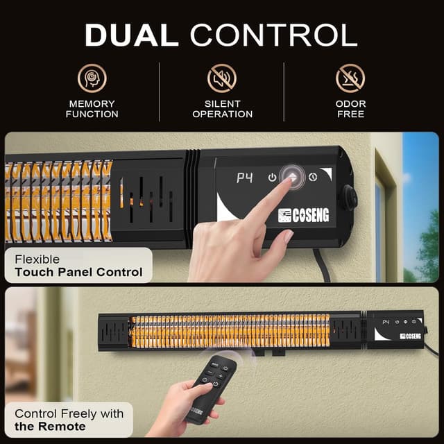 Thumbnail 3 de 1500W Infrared Patio Heater with Remote