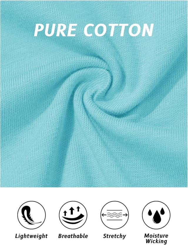 Detalle de TACVASEN women’s long sleeve cotton T-shirt with crew neck – breathable quick-dry casual top