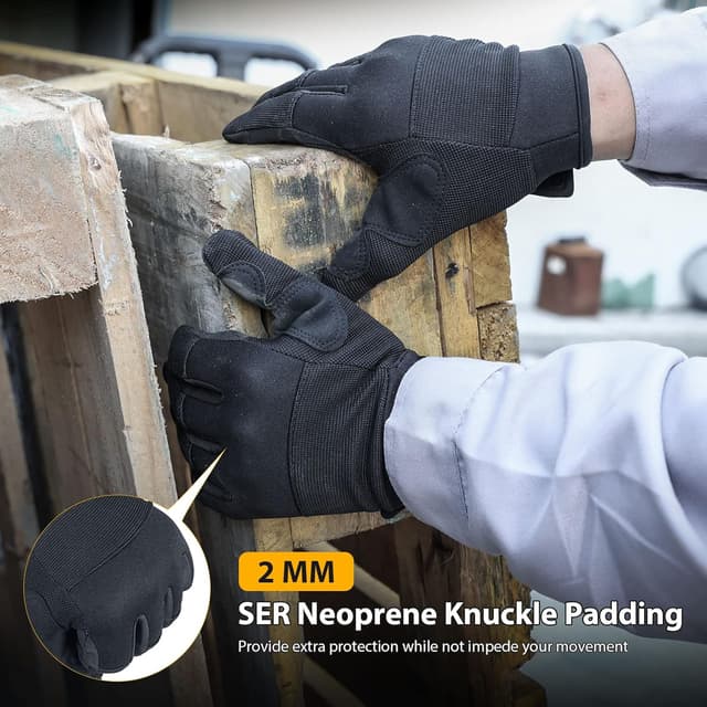 Detalle 1 de Touchscreen-Arbeitshandschuhe mit Griff, leicht