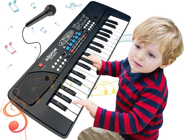 Detalle de Noaideoi tastiera pianoforte per bambini a 37 tasti con microfono e modalità demo
