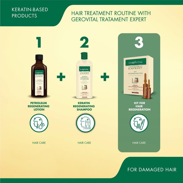Thumbnail 5 de Gerovital Tratament Expert Haarregenerierendes Serum-Kit mit Keratin, Vitamin A & E (10 x 5 ml & 10 x 10 ml)