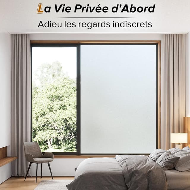 Thumbnail 1 de rabbitgoo Film fenêtre occultant 44,5×200 cm pour intimité 🚪