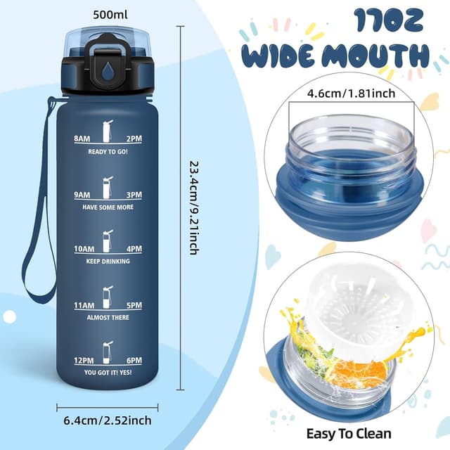 Thumbnail 4 de Baramumu Botella Agua 500ML Azul marino