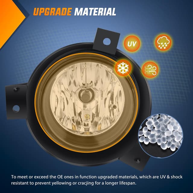 Detalle 2 de Nilight Fog Lights Assembly for 2001-2003 Ford Ranger (w/ H10 12V 42W bulbs, clear lens)