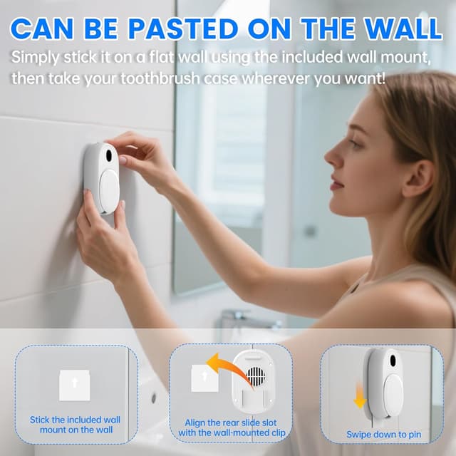 Thumbnail 5 de MISIRUN Porte brosse à dents UV-C 2 emplacements