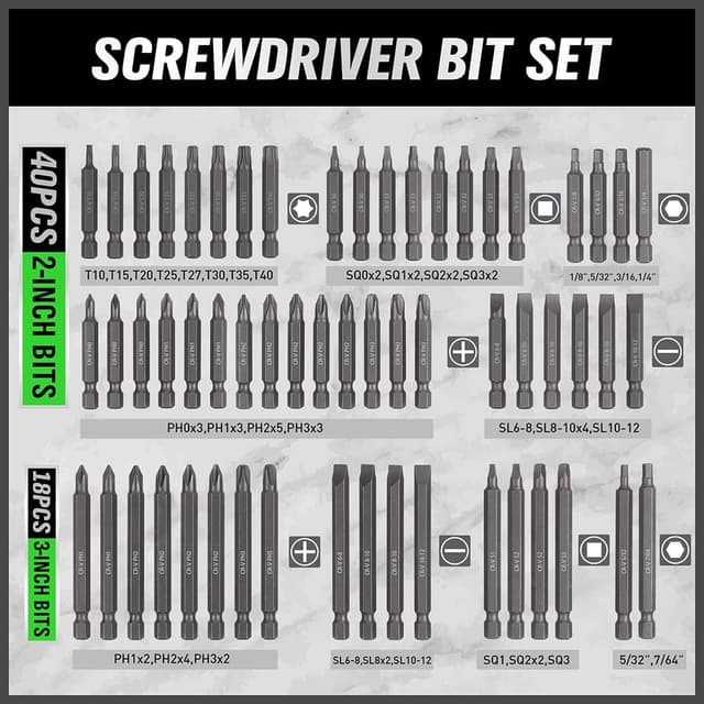 Detalle de SWANLAKE 232-piece security screwdriver bit set with ratchet, nut driver and magnetic holders