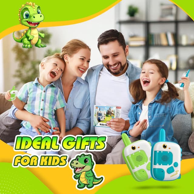 Thumbnail 6 de Wootoyz 2PCS Walkie Talkie for Kids (Dinosaur) – Outdoor adventure toy for ages 3–9