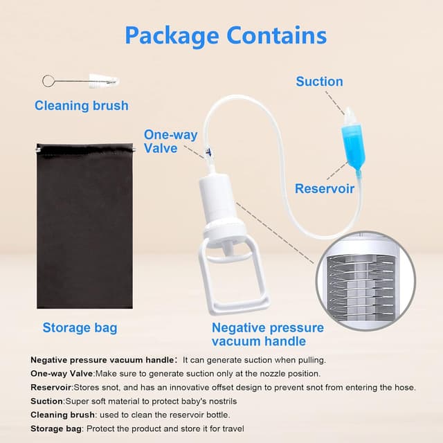Detalle de Yiupea Baby-Nasensauger & tragbarer Hand-Nasensauger – für die tägliche Nasenpflege bei Neugeborenen