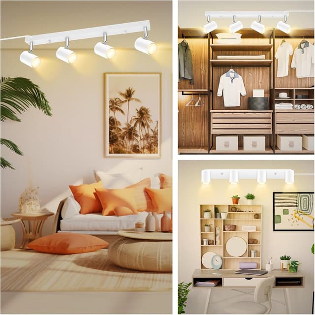 Thumbnail 1 de AUQUEE 4 Light Track Lighting Kit 15 ft cord