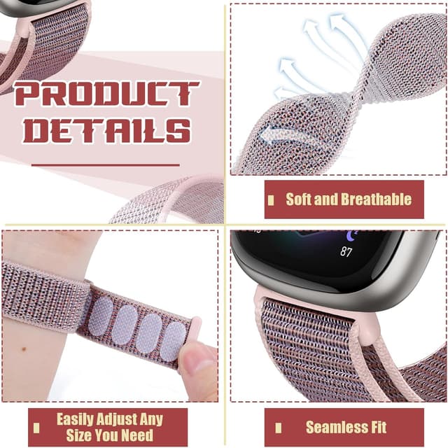 Detalle 2 de Runostrich Nylon Loop Strap for Fitbit Versa 4