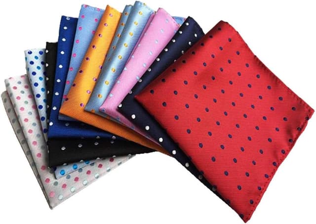 Detalle de smart sisi samrt sisi Men’s Suit Pocket Handkerchiefs (Square Dots) – 12-pack in 12 colours