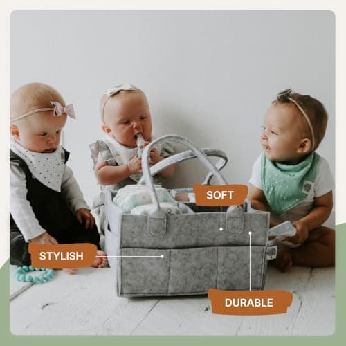 Thumbnail 2 de Parker Baby Diaper Caddy Gray — Diaper Organizer