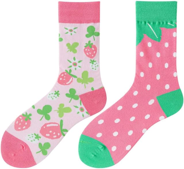 Detalle de NxnChc lustige Socken für Damen & Herren (unisex) – asynchrones Design links/rechts aus Baumwollmischung