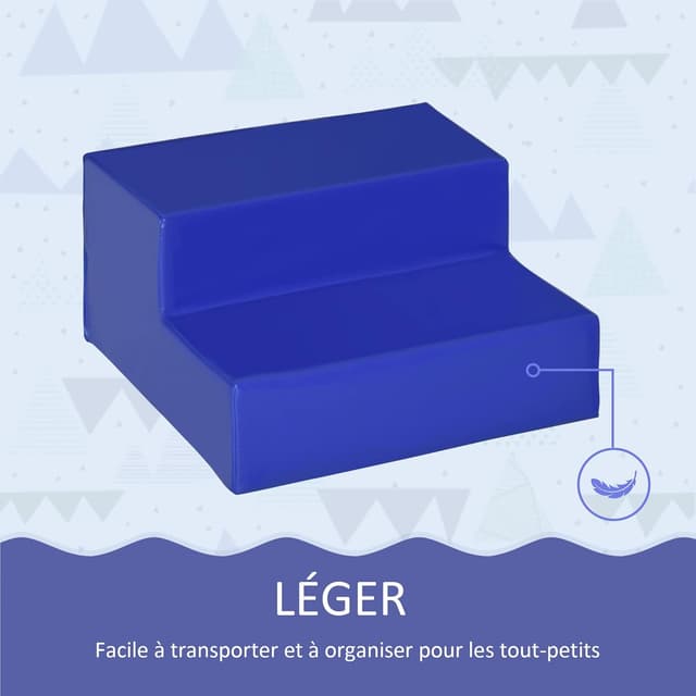 Detalle de HOMCOM 4 blocs de construction XL en mousse EPE pour parcours motricité enfant