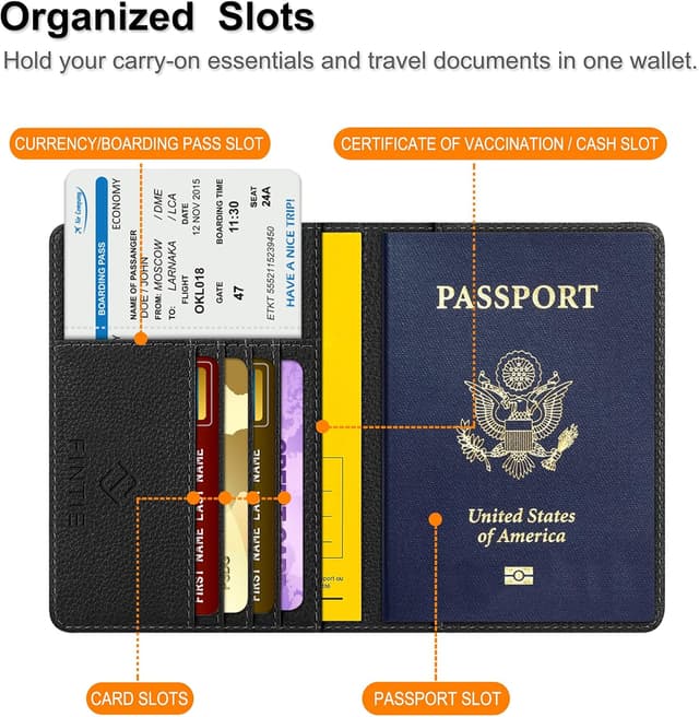 Detalle 2 de FINTIE Reisepasshülle 14,5×10,5 cm