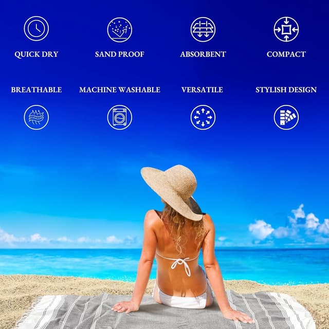 Thumbnail 3 de LANE LINEN 6-Pack 39"x71" Beach Towels ๐