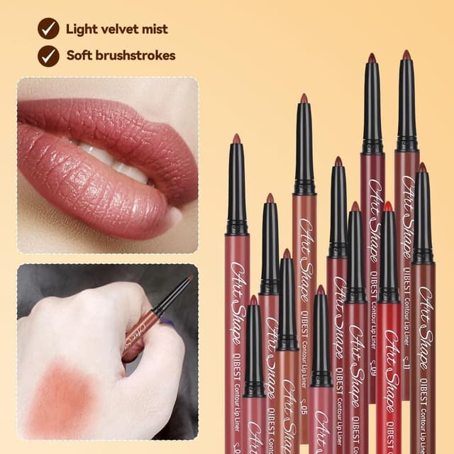 Detalle 2 de LOPHE Matita Labbra: set da 12 colori impermeabili, anti-sbavature e waterproof