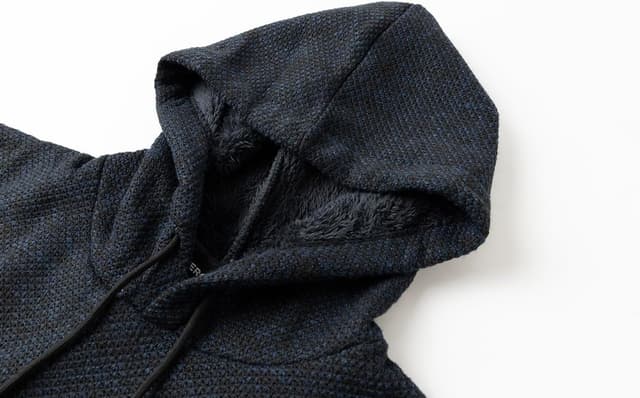 Detalle 2 de Herothorn Hoodie à capuche homme en sweat épais et doublure chaude