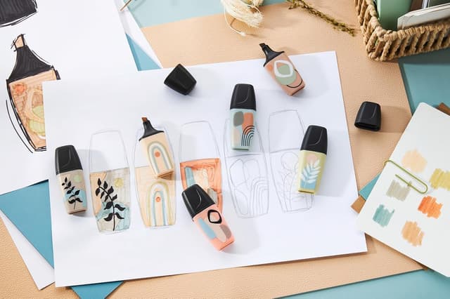 Detalle de STABILO BOSS MINI Naturevibes Textmarker im 10er Pack (beige)