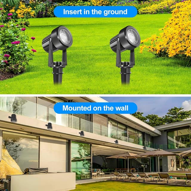 Thumbnail 5 de NATPOW Garden Lights mains powered 5V spotlights for lawn 🌳