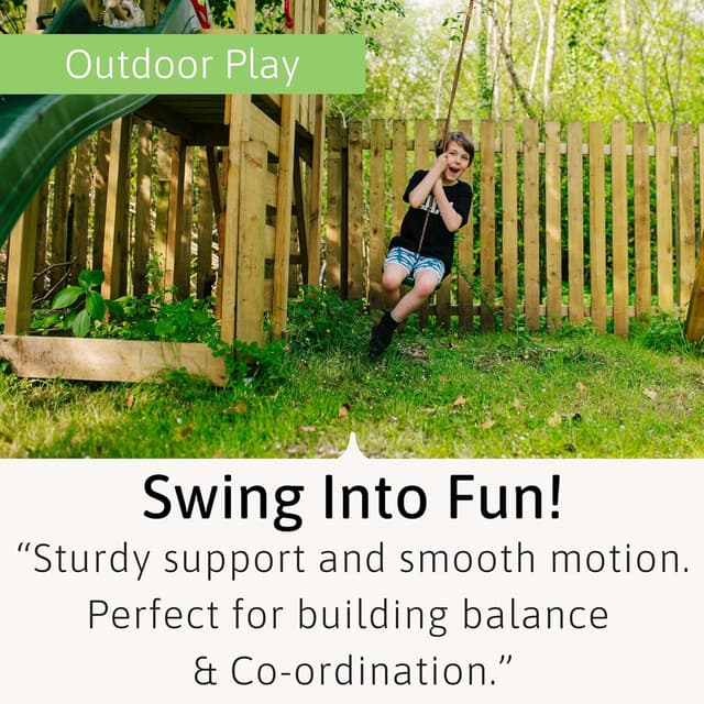 Detalle 2 de Jaques of London Button Swing Set for Kids (Outdoor Garden Swing Seat)