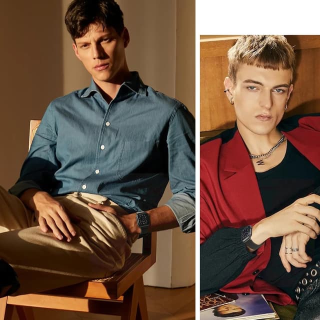 Detalle de Stainless Steel Milanese Loop Magnetic Clasp Apple Watch Band (46mm/44mm/45mm/49mm)