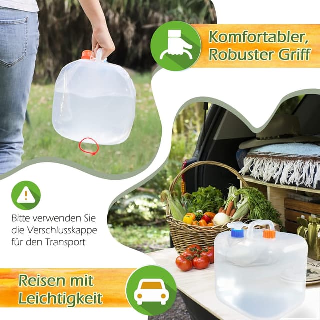 Detalle de Wasserkanister falten mit Hahn 80 Prozent