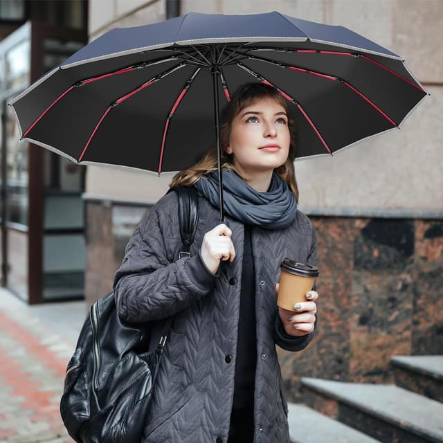 Thumbnail 2 de Regen- und sonnensicherer Faltschirm 12 Rippen