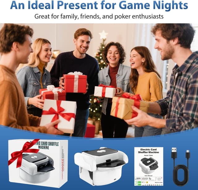 Thumbnail 6 de Automatic Card Shuffler 2-deck Rechargeable 🎲